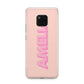 Personalised Peach Pink Name Huawei Mate 20 Pro Phone Case