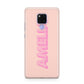 Personalised Peach Pink Name Huawei Mate 20X Phone Case