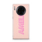 Personalised Peach Pink Name Huawei Mate 30 Pro Phone Case