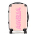Personalised Peach Pink Name Suitcase