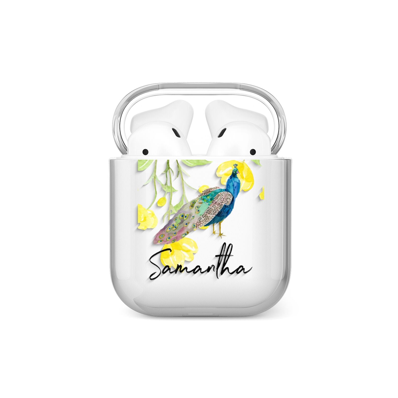 Personalised Peacock AirPods Case