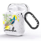Personalised Peacock AirPods Glitter Case Side Image