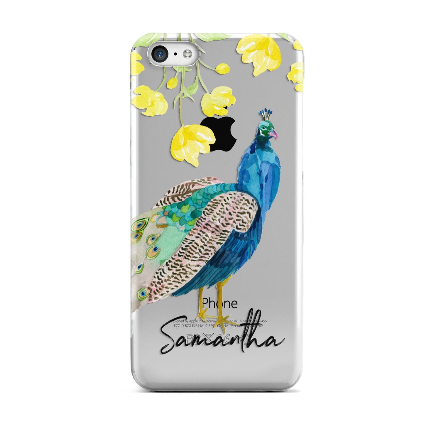 Personalised Peacock Apple iPhone 5c Case