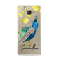 Personalised Peacock Samsung Galaxy A3 2016 Case on gold phone