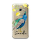 Personalised Peacock Samsung Galaxy A3 2017 Case on gold phone