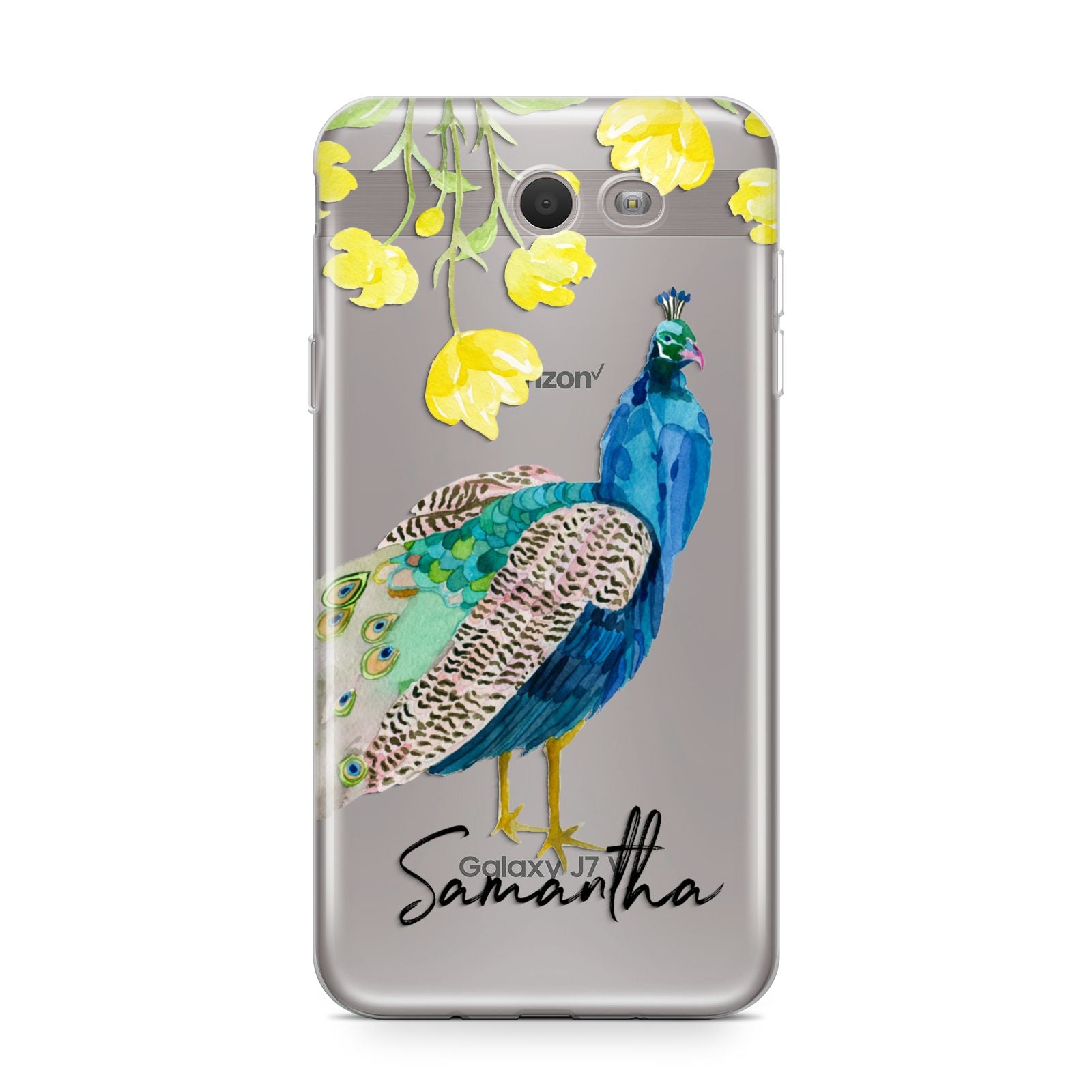 Personalised Peacock Samsung Galaxy J7 2017 Case