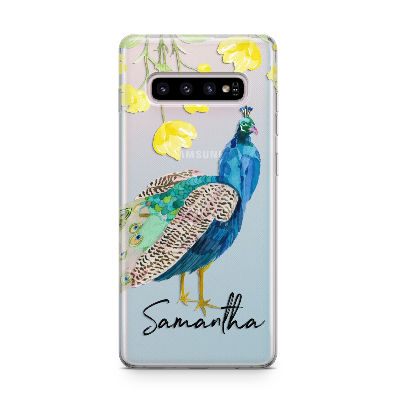 Personalised Peacock Samsung Galaxy S10 Plus Case