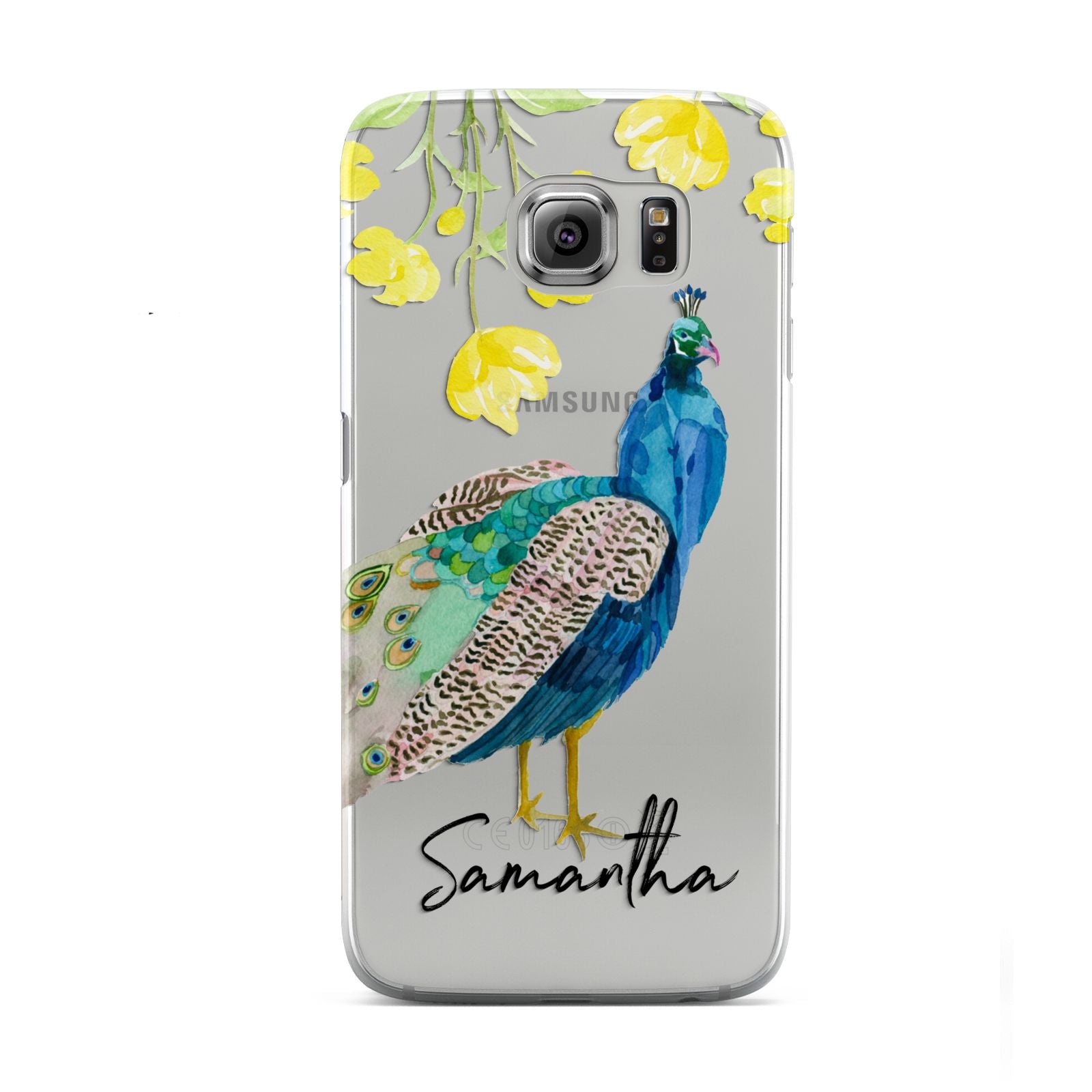 Personalised Peacock Samsung Galaxy S6 Case