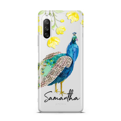 Personalised Peacock Sony Xperia 10 III Case
