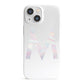 Personalised Pearl Marble Initial Clear Custom iPhone 13 Mini Full Wrap 3D Snap Case