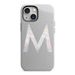 Personalised Pearl Marble Initial Clear Custom iPhone 13 Mini Full Wrap 3D Tough Case