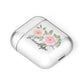 Personalised Peonies AirPods Case Laid Flat
