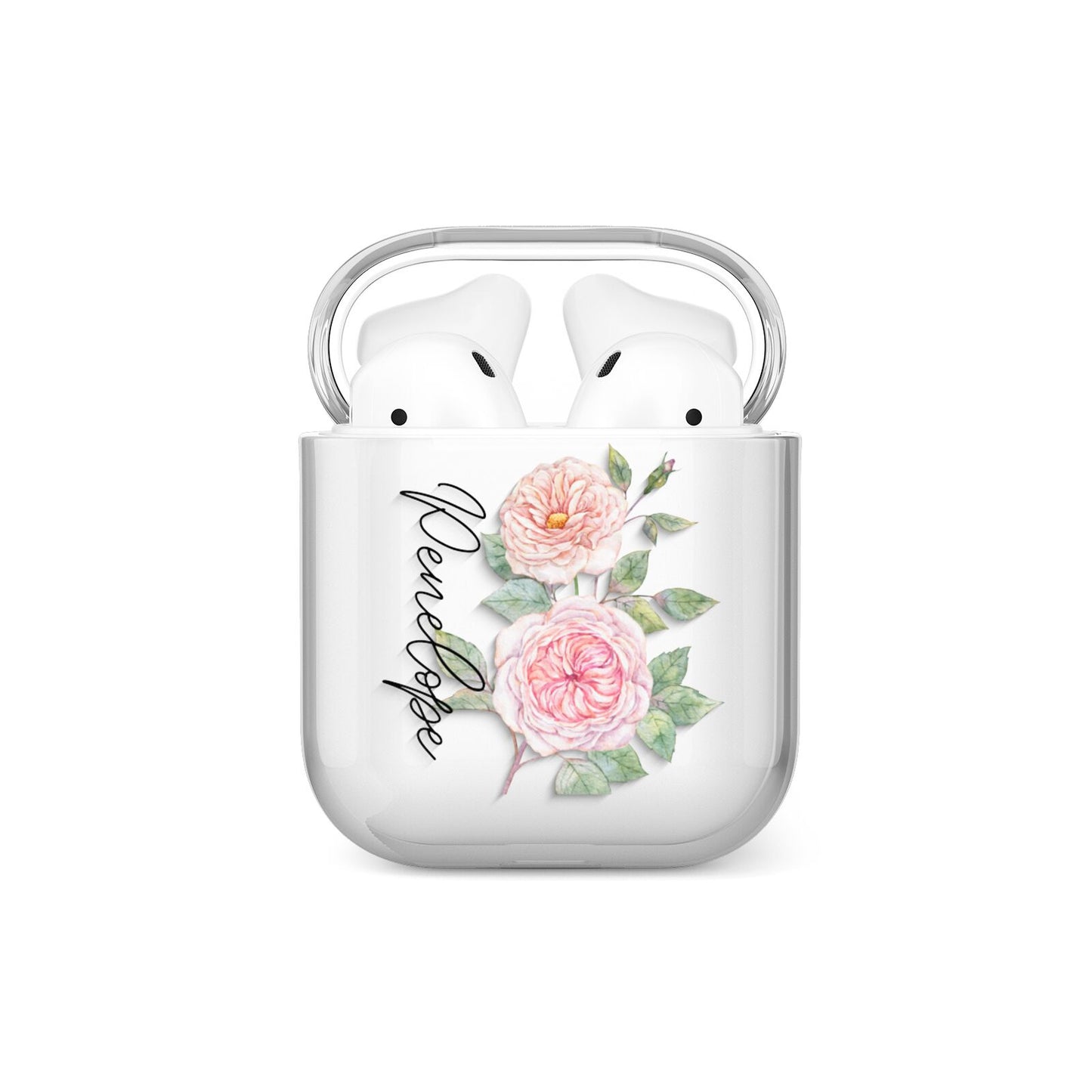 Personalised Peonies AirPods Case