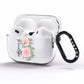 Personalised Peonies AirPods Pro Clear Case Side Image