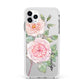 Personalised Peonies Apple iPhone 11 Pro Max in Silver with White Impact Case