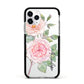Personalised Peonies Apple iPhone 11 Pro in Silver with Black Impact Case