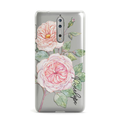 Personalised Peonies Nokia Case