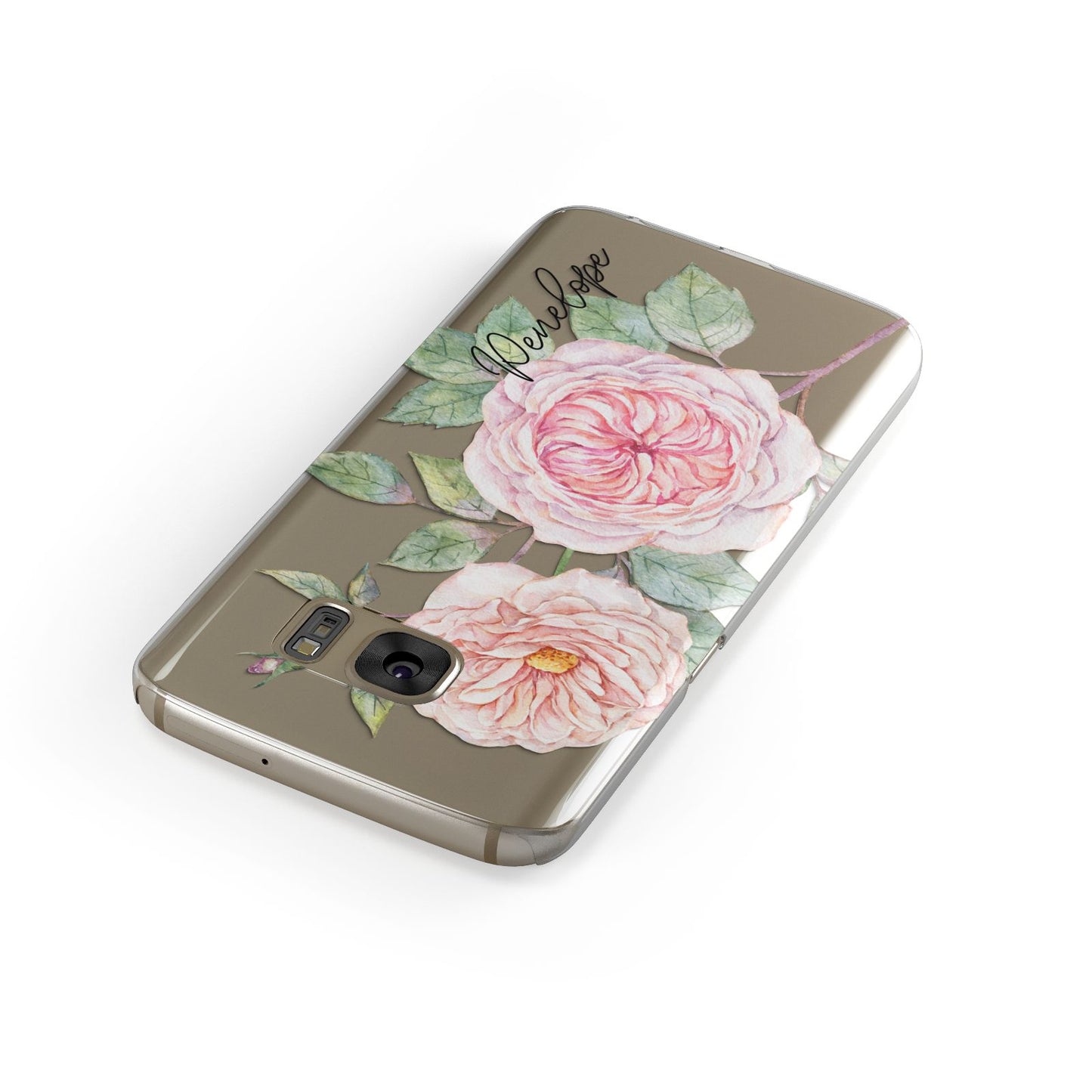 Personalised Peonies Samsung Galaxy Case Front Close Up
