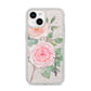 Personalised Peonies iPhone 14 Glitter Tough Case Starlight