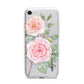 Personalised Peonies iPhone 7 Bumper Case on Silver iPhone