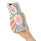 Personalised Peonies iPhone 7 Plus Bumper Case on Silver iPhone Alternative Image