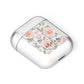 Personalised Peony AirPods Case Laid Flat