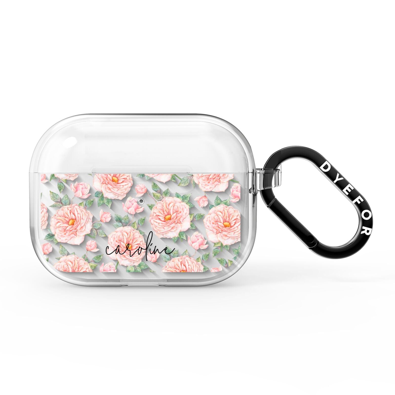 Personalised Peony AirPods Pro Clear Case