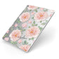 Personalised Peony Apple iPad Case on Silver iPad Side View