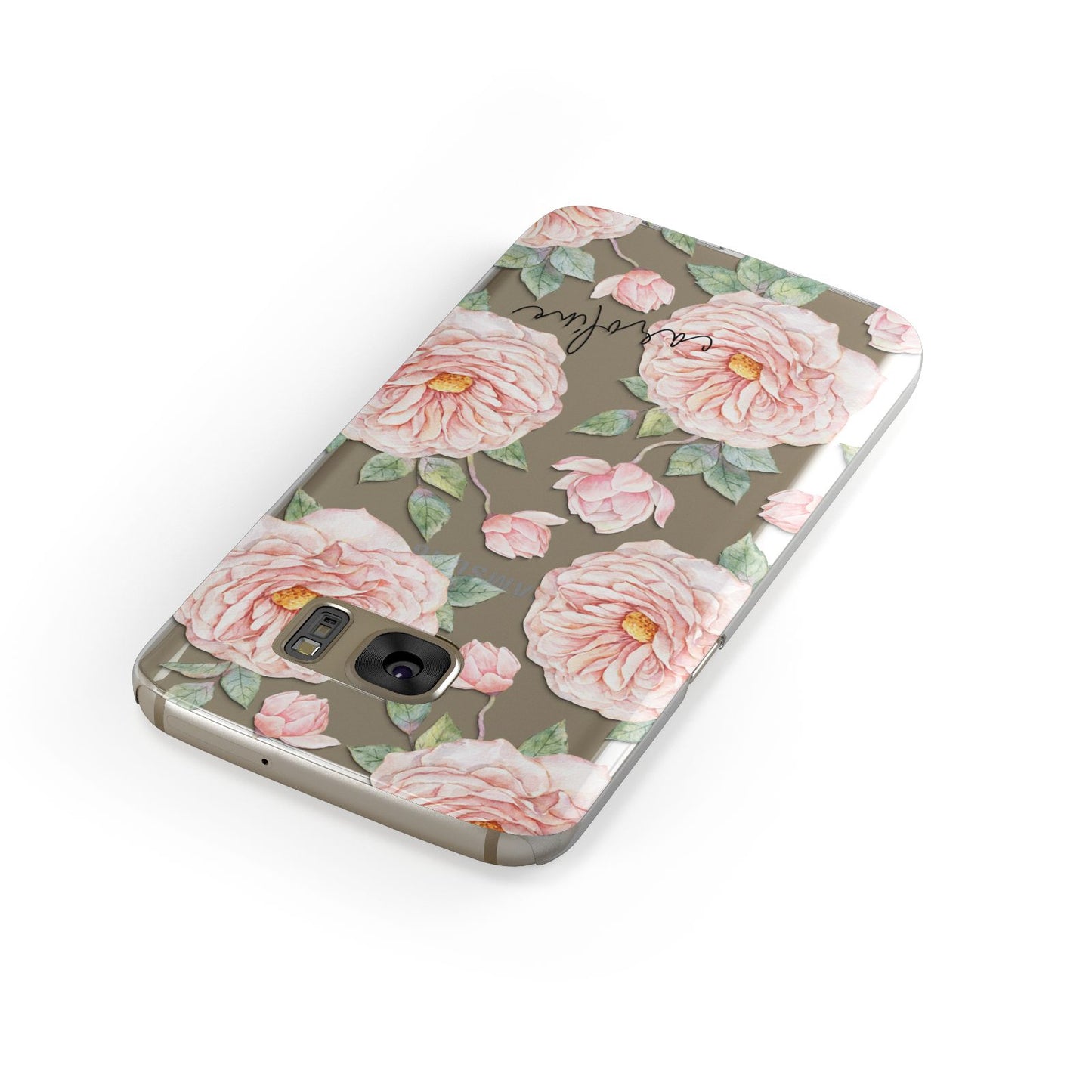 Personalised Peony Samsung Galaxy Case Front Close Up