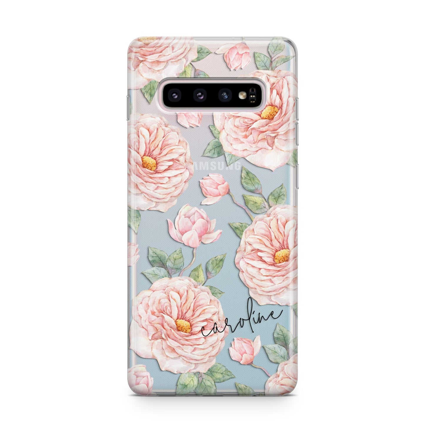 Personalised Peony Samsung Galaxy S10 Plus Case