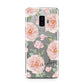 Personalised Peony Samsung Galaxy S9 Plus Case on Silver phone