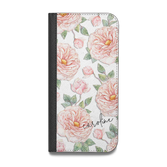 Personalised Peony Vegan Leather Flip Samsung Case