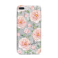 Personalised Peony iPhone 7 Plus Bumper Case on Silver iPhone
