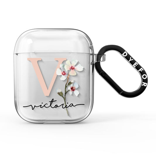 Personalised Petals AirPods Clear Case