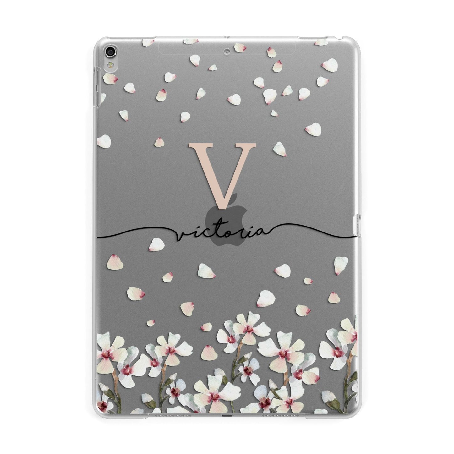 Personalised Petals Apple iPad Silver Case