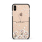 Personalised Petals Apple iPhone Xs Max Impact Case Black Edge on Gold Phone