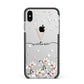 Personalised Petals Apple iPhone Xs Max Impact Case Black Edge on Silver Phone