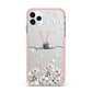 Personalised Petals iPhone 11 Pro Max Impact Pink Edge Case