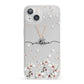 Personalised Petals iPhone 13 Clear Bumper Case