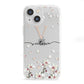 Personalised Petals iPhone 13 Mini Clear Bumper Case