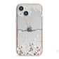 Personalised Petals iPhone 13 Mini TPU Impact Case with Pink Edges