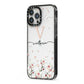 Personalised Petals iPhone 13 Pro Max Black Impact Case Side Angle on Silver phone