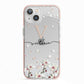 Personalised Petals iPhone 13 TPU Impact Case with Pink Edges