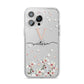 Personalised Petals iPhone 14 Pro Max Clear Tough Case Silver