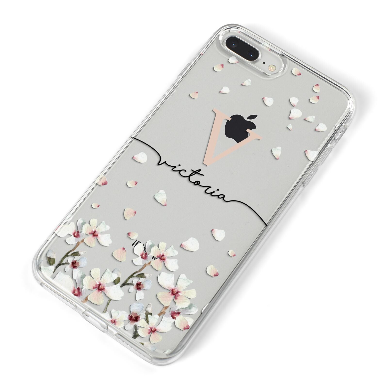 Personalised Petals iPhone 8 Plus Bumper Case on Silver iPhone Alternative Image