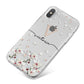 Personalised Petals iPhone X Bumper Case on Silver iPhone