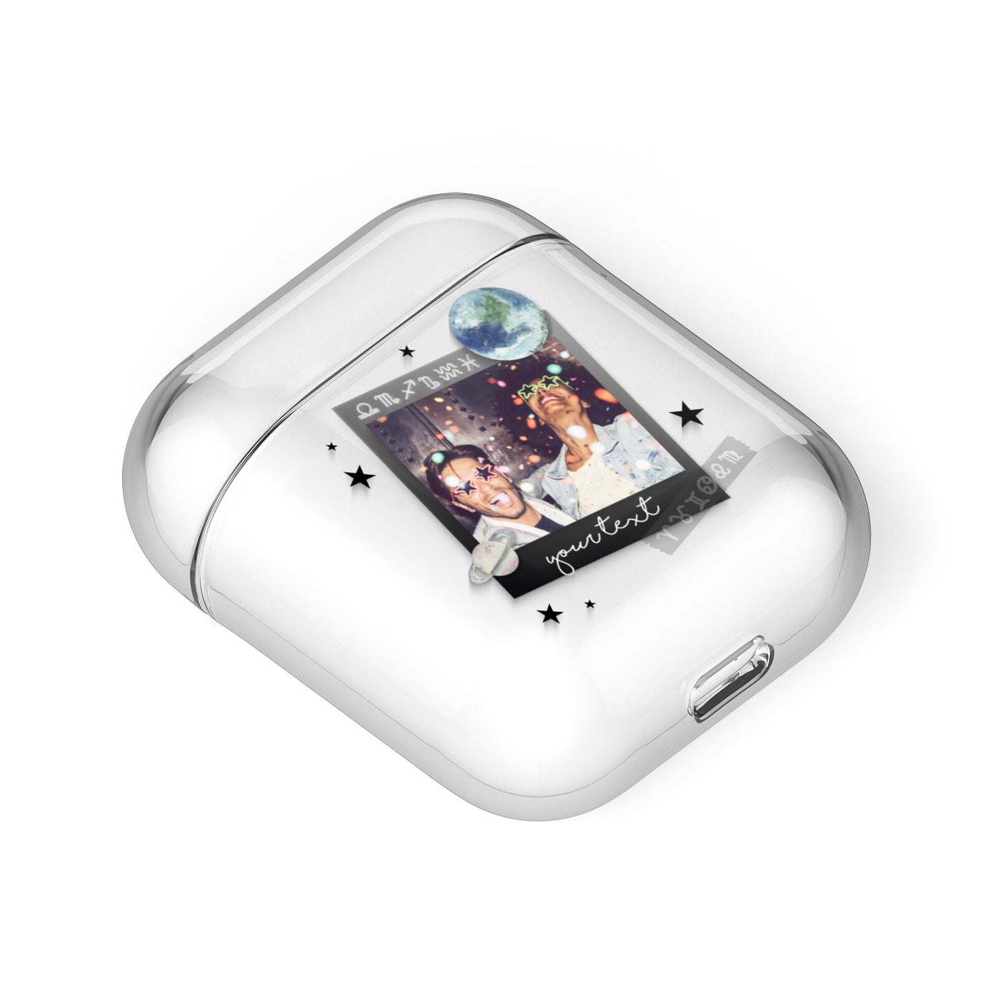 Personalised Photo Celestial AirPods Case Laid Flat