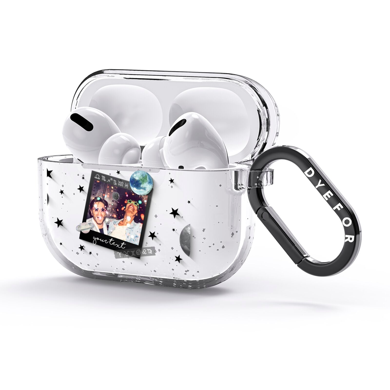 Personalised Photo Celestial AirPods Glitter Case 3rd Gen Side Image