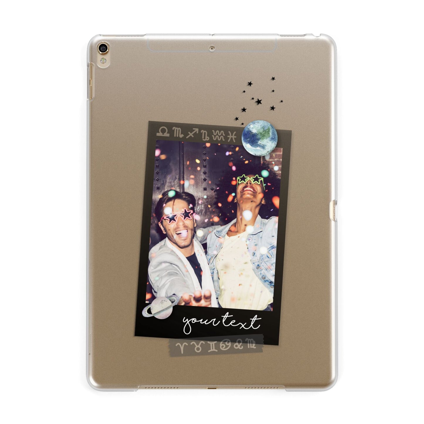 Personalised Photo Celestial Apple iPad Gold Case