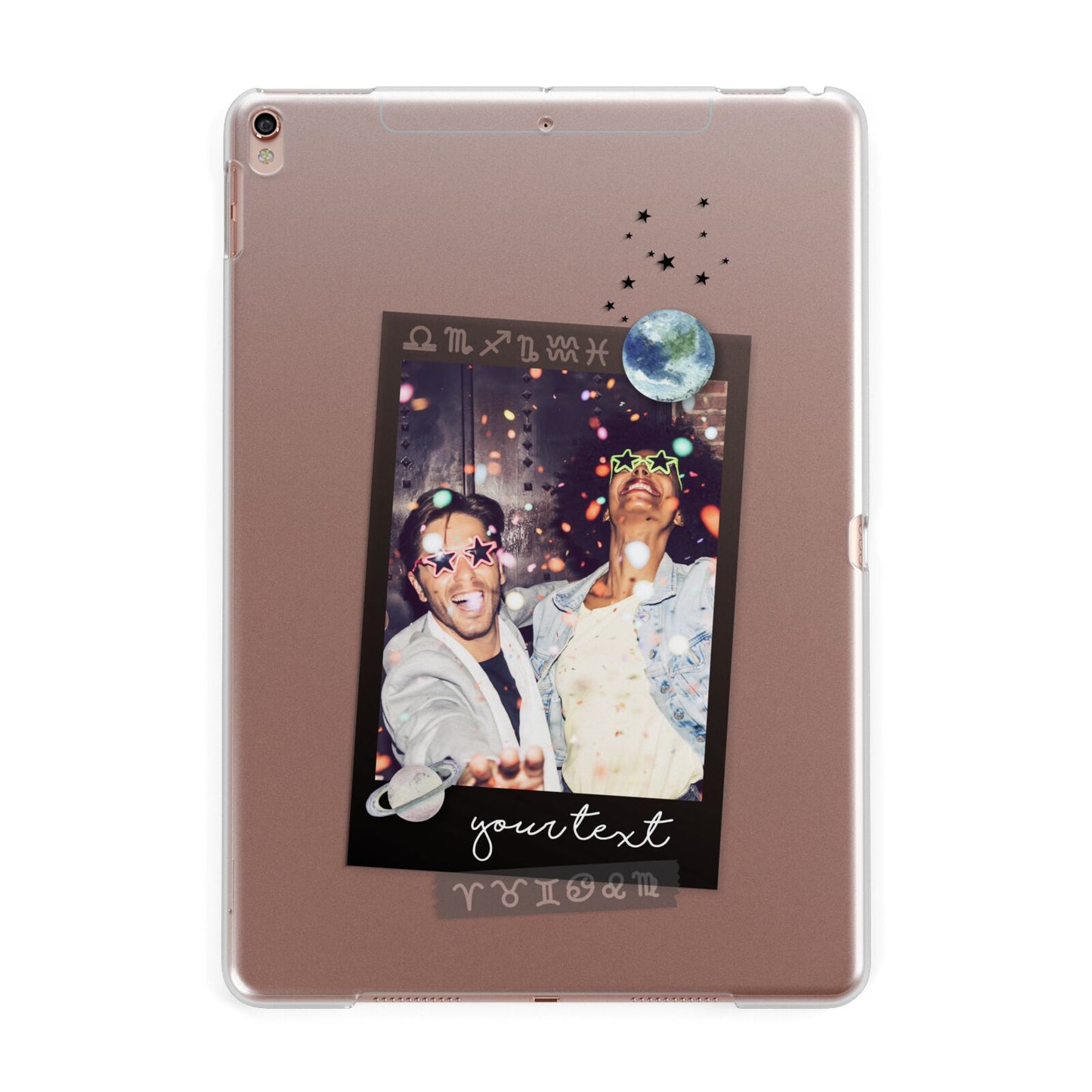 Personalised Photo Celestial Apple iPad Rose Gold Case